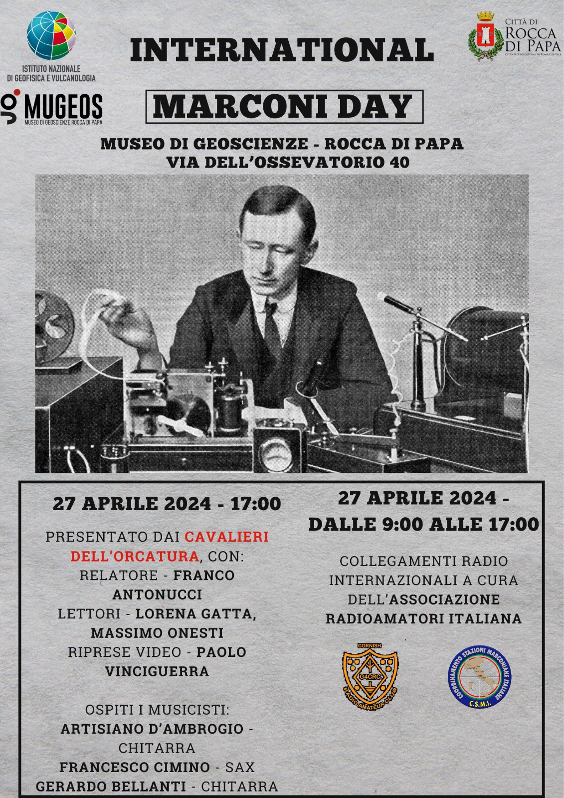 Marconi Days INGV MUGEOS locandina
